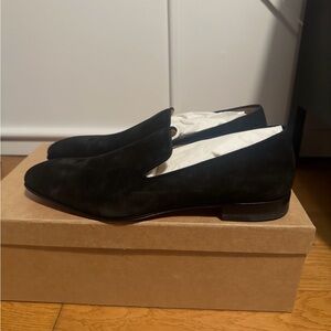 Men's Black Suede Loafers